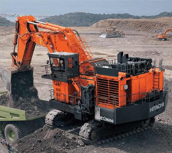 Hitachi large backhoe excavator for mining